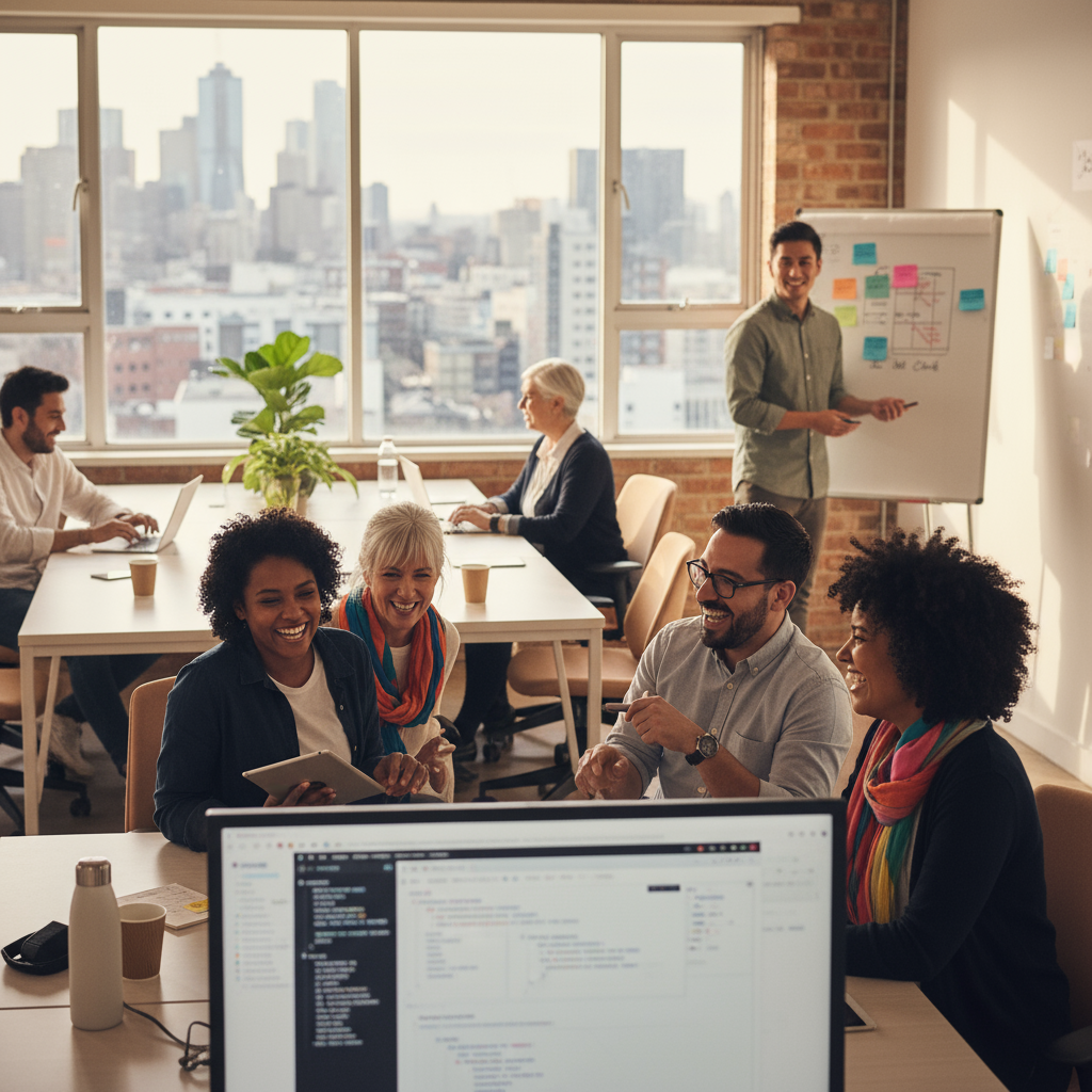 coworkers at a melbourne digital agency